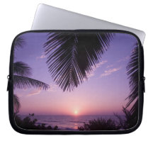 Sunset at West End, Cayman Brac, Cayman Islands, Computer Sleeves