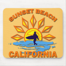 SUNSET BEACH CALIFORNIA MOUSE PAD