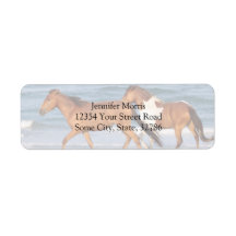Sunset Beach Horse Return Address Label