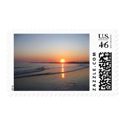 Sunset * Beach Postage Stamps