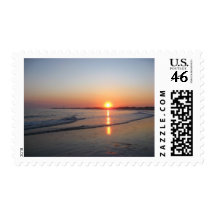 Sunset * Beach Postage Stamps