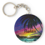sunset_beach, Relax Keychains