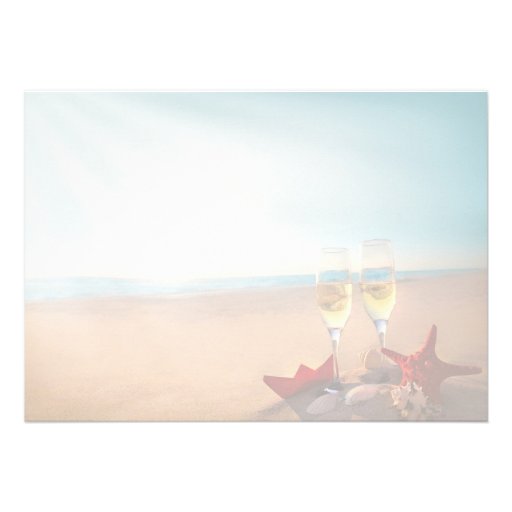 Sunset Beach Romantic Wedding Invitations