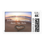 Sunset Beach Save The Date Wedding Postage