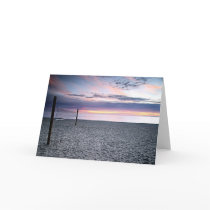 Sunset Beach Volleyball Greeting Card