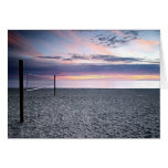 Sunset Beach Volleyball Greeting Card