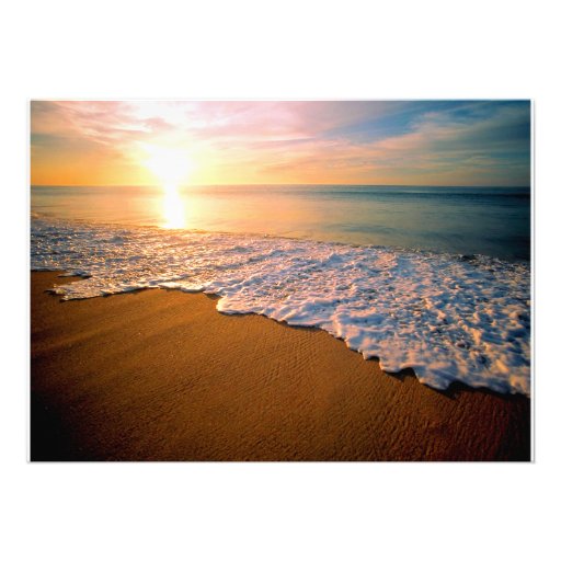 Sunset Beach Wedding Invitation 5\u0026quot; X 7\u0026quot; Invitation Card 