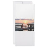 Sunset behind dock in Florida with little girl rack cards
