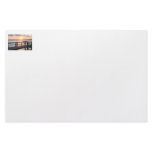 Sunset behind dock in Florida with little girl Customized Stationery