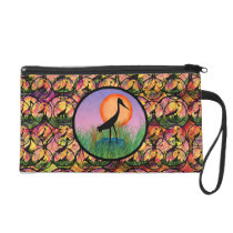Sunset Bird Bagettes Bags Wristlet Purse