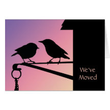 Sunset Birds Change of Address Cards