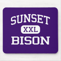 Sunset - Bison - Sunset High School - Dallas Texas mousepads