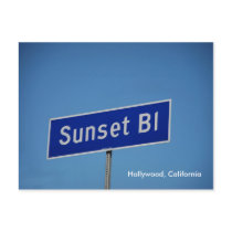 Sunset Blvd, Hollywood, California postcards