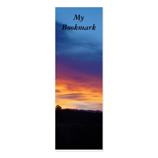 Sunset Bookmark Business Cards (front side)