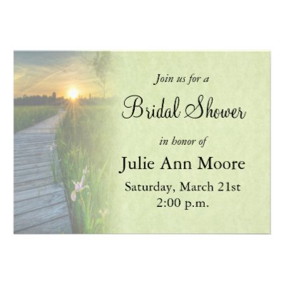 Sunset Bridal Shower Custom Invite