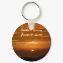 Sunset Bride & Groom Keychain