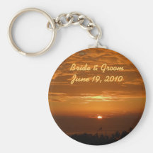 Sunset Bride & Groom Keychain