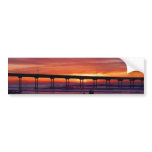 Sunset Bridge Over the Ocean Bumpersticker Bumper Sticker