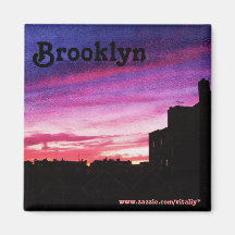 Sunset Brooklyn New York City magnet