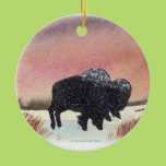 Sunset Buffalo personalize ornament