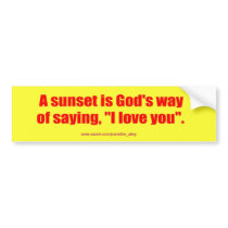 Sunset bumper stickers
