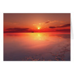 sunset: burning ice greeting card
