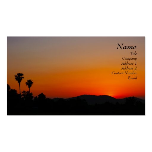 Sunset Business Card