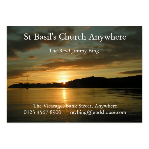 Sunset Business Card (front side)