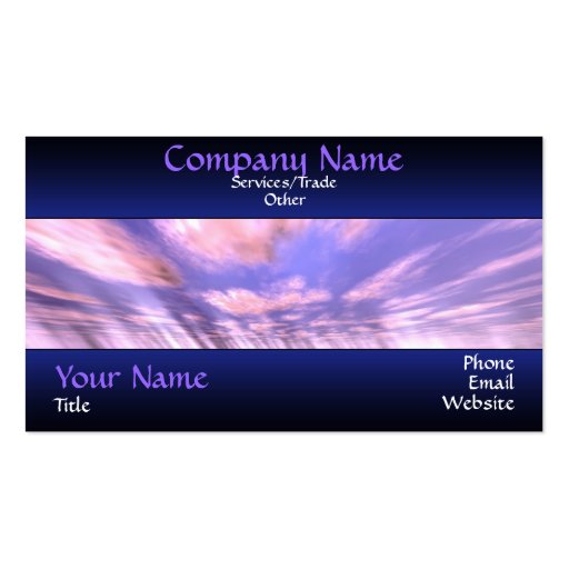 Sunset Business card (front side)