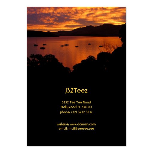 Sunset Business Card (front side)