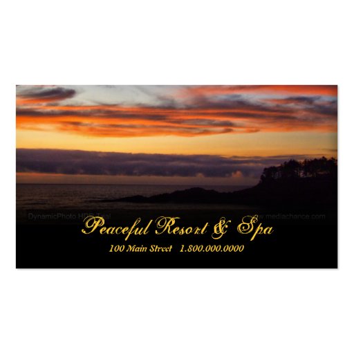 Sunset Business Card Template (front side)