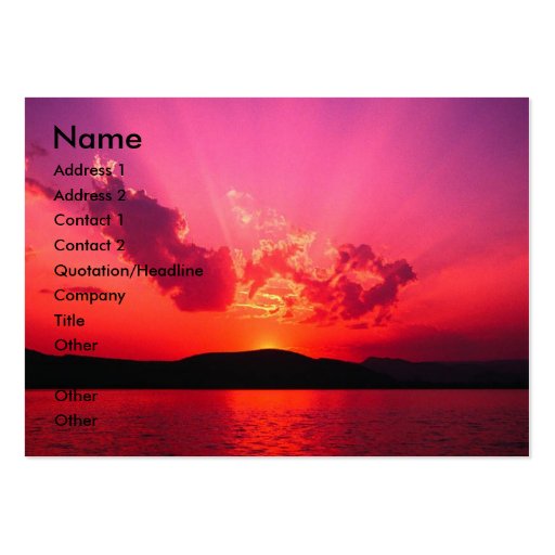 Sunset Business Card Templates (front side)