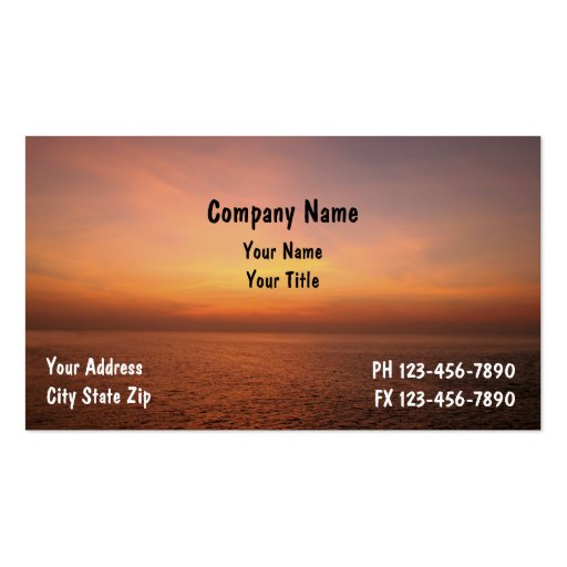 Sunset Business Cards