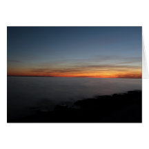 sunset by lake, Kingston, Ontario, Canada Card