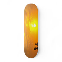 Sunset center pixelated skateboards
