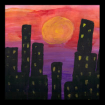 Sunset City Poster posters