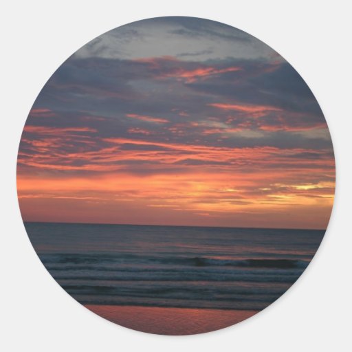Sunset Classic Round Sticker | Zazzle