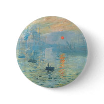 Sunset - Claude Monet Button