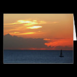 Sunset Clouds and Sailboat Card