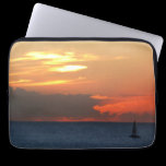 Sunset Clouds and Sailboat Computer Sleeve