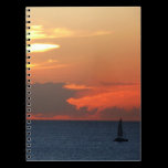 Sunset Clouds and Sailboat Notebook