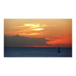 Sunset Clouds and Sailboat Print