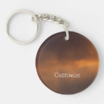 Sunset Clouds; Customizable Round Acrylic Key Chains