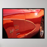 Sunset Corvette Poster