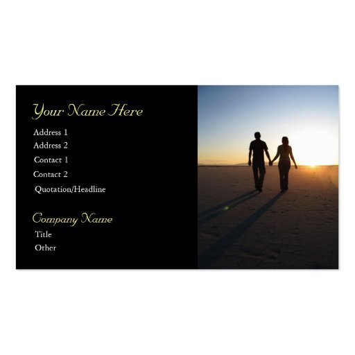 Sunset Couple Business Cards