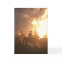 Sunset Cowboy cards by HorseLoversGifts Sunset Cowboy cards