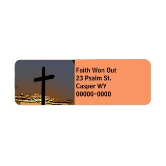 Sunset Cross 3 Return Address Label
