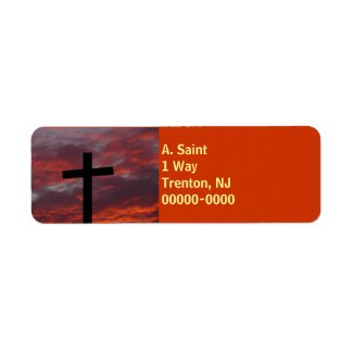 Sunset Cross Custom Return Address Labels