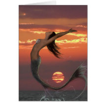 sunset dance greeting card