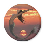 sunset dance refrigerator magnet